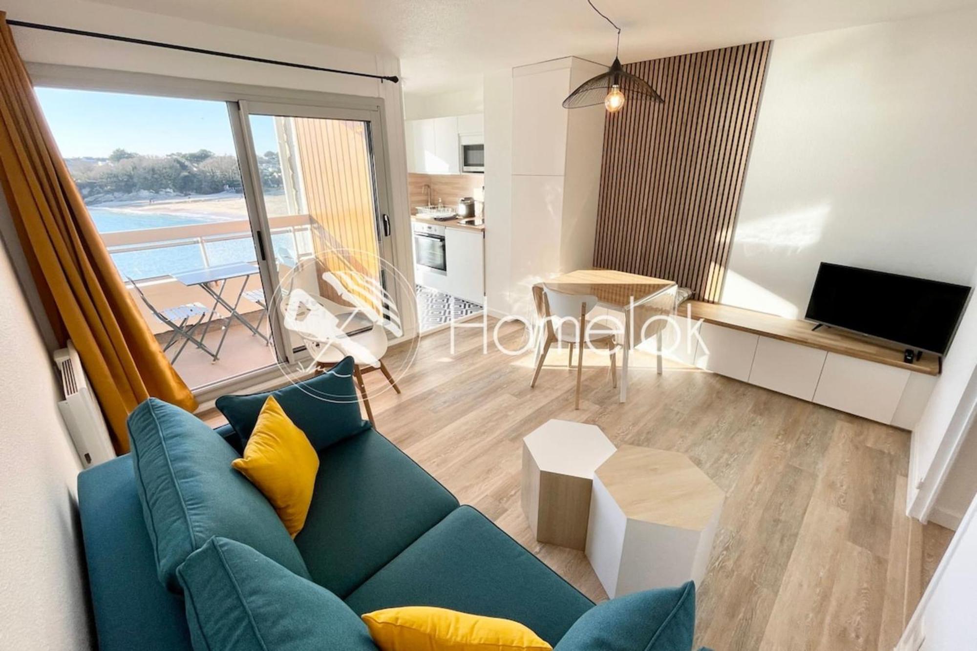 Pieds Dans L'Eau T2 Archi Cosy - Vue Mer 180 Ploemeur Dış mekan fotoğraf
